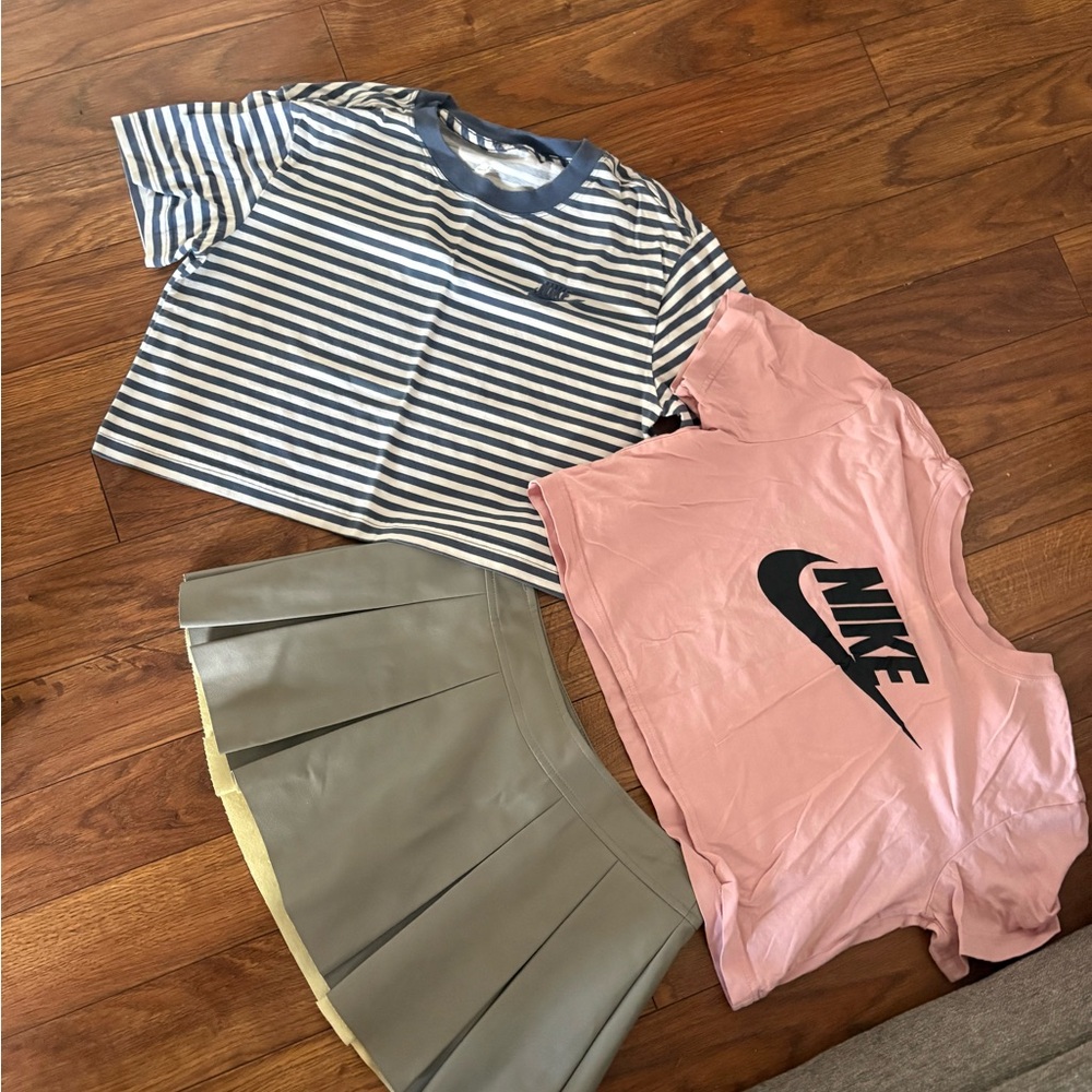Nike crop tops/random skirt bundle